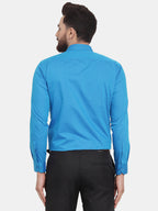 Jainish Blue Men's Cotton Polka Dots Formal Shirts ( SF 739Sky ) - Distacart