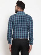 Jainish Green Men's Cotton Checked Formal Shirts ( SF 741Green ) - Distacart