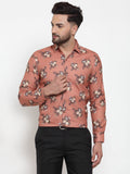 Jainish Brown Men's Cotton Printed Formal Shirt's ( SF 745Rust ) - Distacart