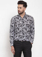 Jainish Black Men's Cotton Printed Formal Shirt's ( SF 747Black ) - Distacart