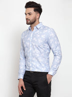 Jainish Blue Men's Cotton Printed Formal Shirt's ( SF 751Sky ) - Distacart