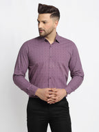 Jainish Magenta Men's Cotton Printed Formal Shirt's ( SF 752Wine ) - Distacart