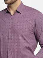 Jainish Magenta Men's Cotton Printed Formal Shirt's ( SF 752Wine ) - Distacart