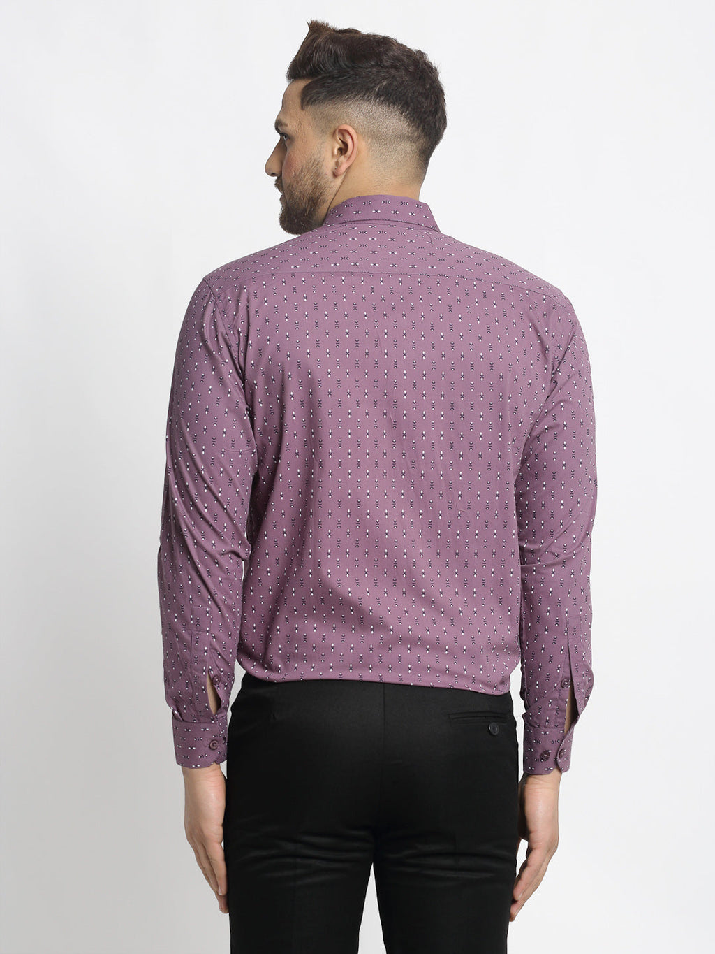 Jainish Magenta Men's Cotton Printed Formal Shirt's ( SF 752Wine ) - Distacart