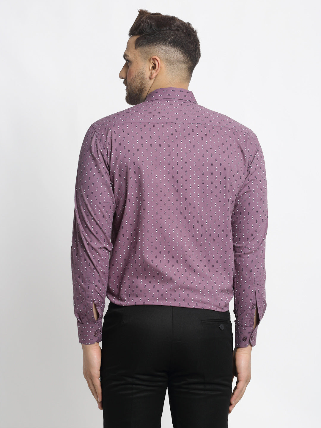 Jainish Magenta Men's Cotton Printed Formal Shirt's ( SF 752Wine ) - Distacart