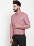 Jainish Coral Men's Cotton Solid Button Down Formal Shirts ( SF 753Coral ) - Distacart