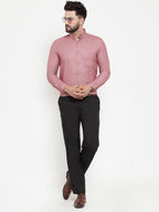 Jainish Coral Men's Cotton Solid Button Down Formal Shirts ( SF 753Coral ) - Distacart