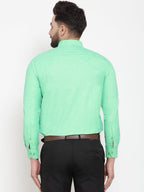 Jainish Green Men's Cotton Solid Button Down Formal Shirts ( SF 753Green ) - Distacart