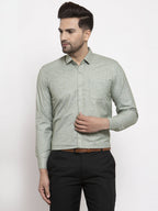 Jainish Green Men's Cotton Solid Button Down Formal Shirts ( SF 753Pista ) - Distacart