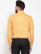 Jainish Yellow Men's Cotton Solid Button Down Formal Shirts ( SF 753Yellow ) - Distacart