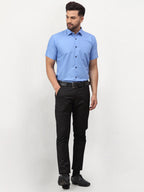 Jainish Blue Men's Cotton Half Sleeves Solid Formal Shirts ( SF 754Light-Blue ) - Distacart