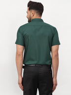 Jainish Olive Men's Cotton Half Sleeves Solid Formal Shirts ( SF 754Olive ) - Distacart