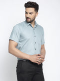 Jainish Green Men's Cotton Half Sleeves Solid Formal Shirts ( SF 754Sea-Green ) - Distacart