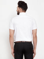 Jainish White Men's Cotton Half Sleeves Solid Formal Shirts ( SF 754White ) - Distacart