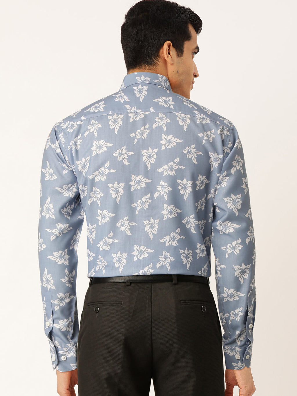 Jainish Blue Men's Cotton Printed Formal Shirt's ( SF 755Sky ) - Distacart