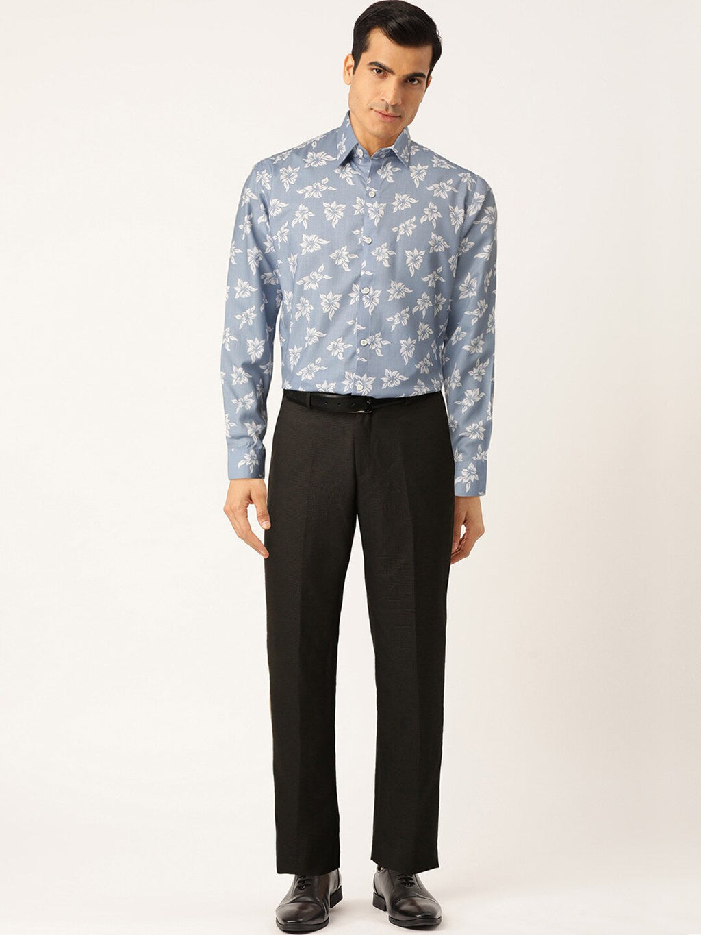 Jainish Blue Men's Cotton Printed Formal Shirt's ( SF 755Sky ) - Distacart