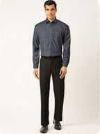 Jainish Navy Men's Cotton Printed Formal Shirt's ( SF 756Navy ) - Distacart