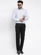 Jainish Blue Men's Cotton Striped Formal Shirt's ( SF 759Light-Blue ) - Distacart