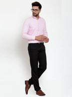 Jainish Pink Men's Cotton Striped Formal Shirt's ( SF 759Pink ) - Distacart