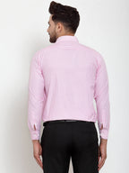 Jainish Pink Men's Cotton Striped Formal Shirt's ( SF 759Pink ) - Distacart