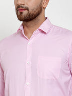 Jainish Pink Men's Cotton Striped Formal Shirt's ( SF 759Pink ) - Distacart