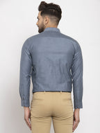 Jainish Grey Men's Cotton Polka Dots Formal Shirt's ( SF 761Grey ) - Distacart