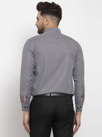 Jainish Black Men's Cotton Checked Formal Shirt's ( SF 765Black ) - Distacart