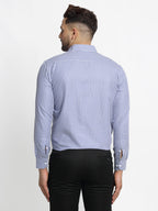 Jainish Blue Men's Cotton Checked Formal Shirt's ( SF 765Blue ) - Distacart