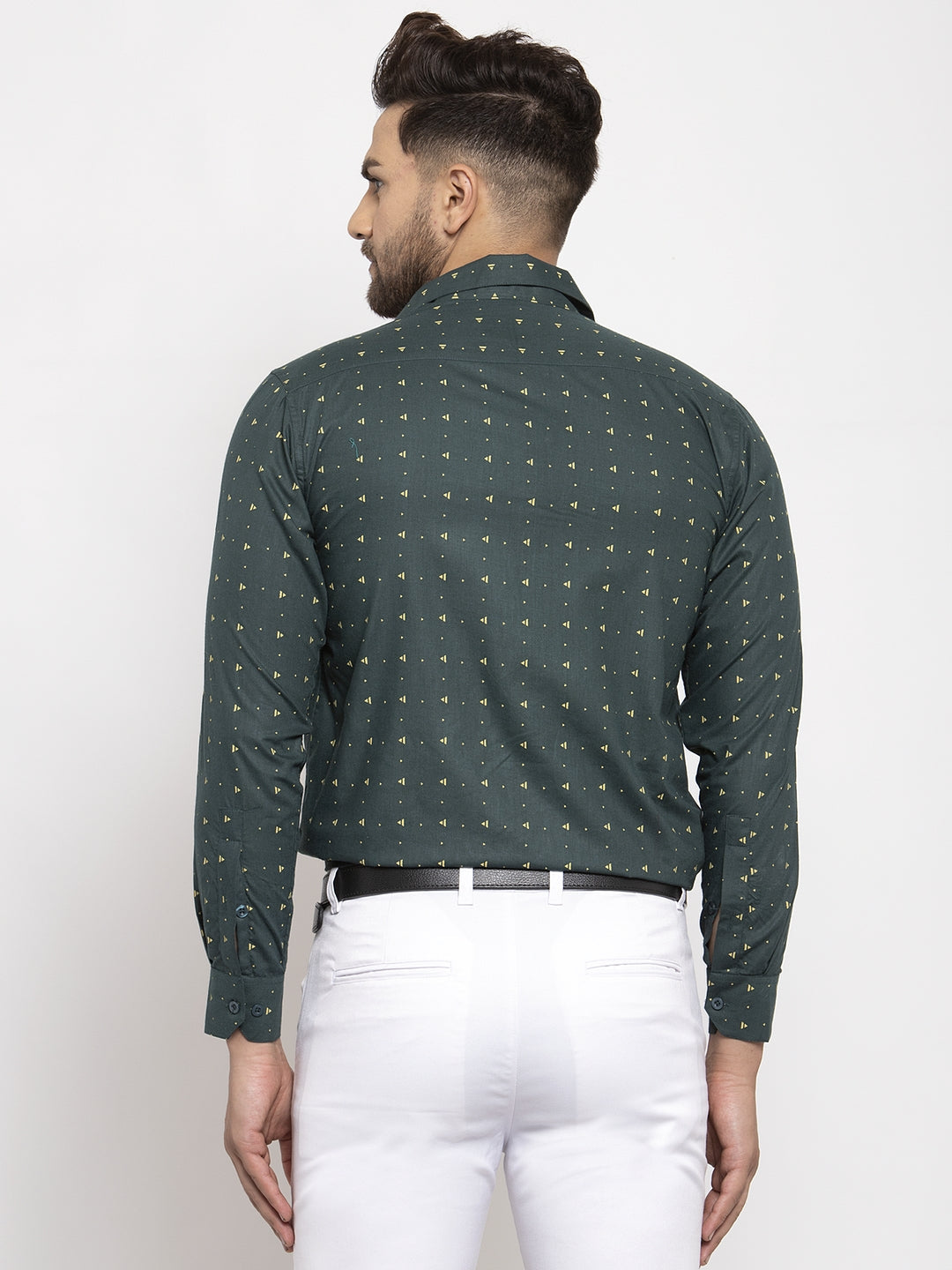 Jainish Green Men's Cotton Printed Formal Shirt's ( SF 766Green ) - Distacart