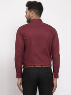Jainish Maroon Men's Cotton Geometric Formal Shirt's ( SF 767Maroon ) - Distacart