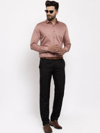 Jainish Brown Men's Cotton Solid Formal Shirt's ( SF 768Brown ) - Distacart