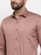 Jainish Brown Men's Cotton Solid Formal Shirt's ( SF 768Brown ) - Distacart