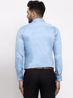 Jainish Blue Men's Cotton Solid Formal Shirt's ( SF 768Light-Blue ) - Distacart