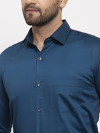 Jainish Navy Men's Cotton Solid Formal Shirt's ( SF 768Navy ) - Distacart