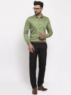 Jainish Olive Men's Cotton Solid Formal Shirt's ( SF 768Olive ) - Distacart