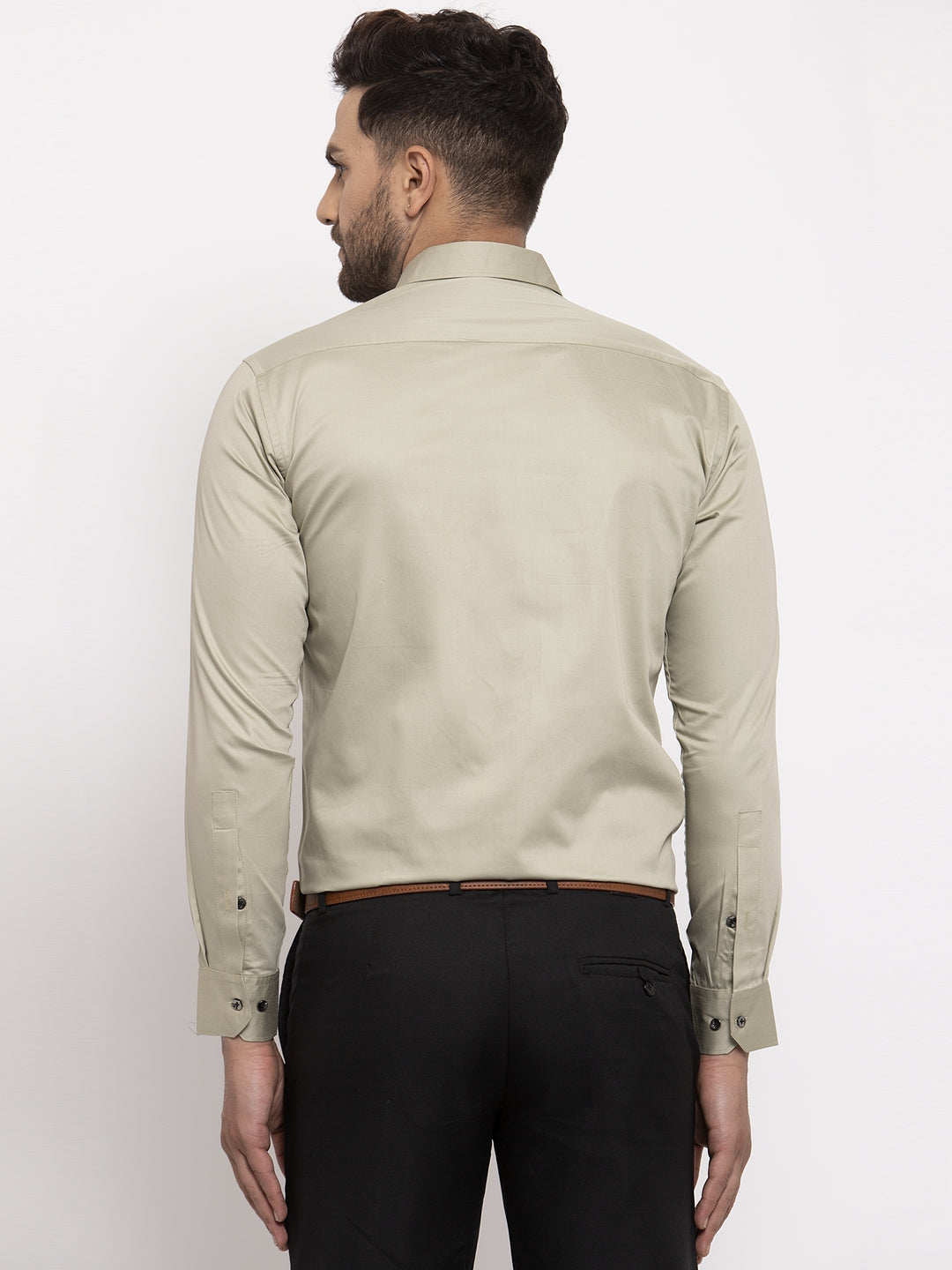 Jainish Silver Men's Cotton Solid Formal Shirt's ( SF 768Steel-Grey ) - Distacart