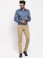 Jainish Navy Men's Cotton Solid Formal Shirt's ( SF 768Teal ) - Distacart