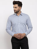 Jainish Grey Men's Cotton Striped Formal Shirt's ( SF 769Light-Grey ) - Distacart