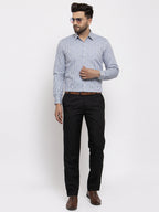 Jainish Grey Men's Cotton Striped Formal Shirt's ( SF 769Light-Grey ) - Distacart