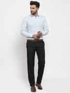Jainish Blue Men's Cotton Striped Formal Shirt's ( SF 770Sky ) - Distacart
