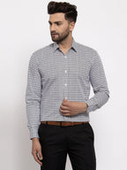 Jainish Black Men's Cotton Geometric Formal Shirt's ( SF 771Black ) - Distacart