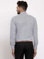 Jainish Black Men's Cotton Geometric Formal Shirt's ( SF 771Black ) - Distacart