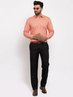 Jainish Peach Men's Cotton Printed Formal Shirt's ( SF 774Peach ) - Distacart