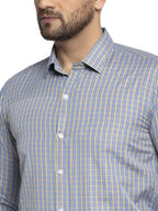 Jainish Green Men's Cotton Checked Formal Shirt's ( SF 776Green ) - Distacart
