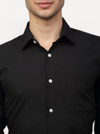 Jainish Black Men's Solid Formal Shirts ( SF 777Black ) - Distacart