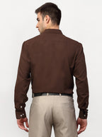 Jainish Brown Men's Solid Formal Shirts ( SF 777Coffee ) - Distacart