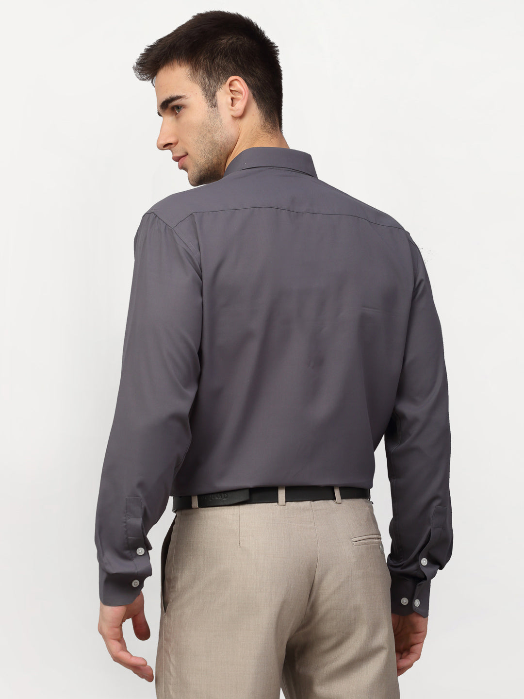 Jainish Grey Men's Solid Formal Shirts ( SF 777Grey ) - Distacart