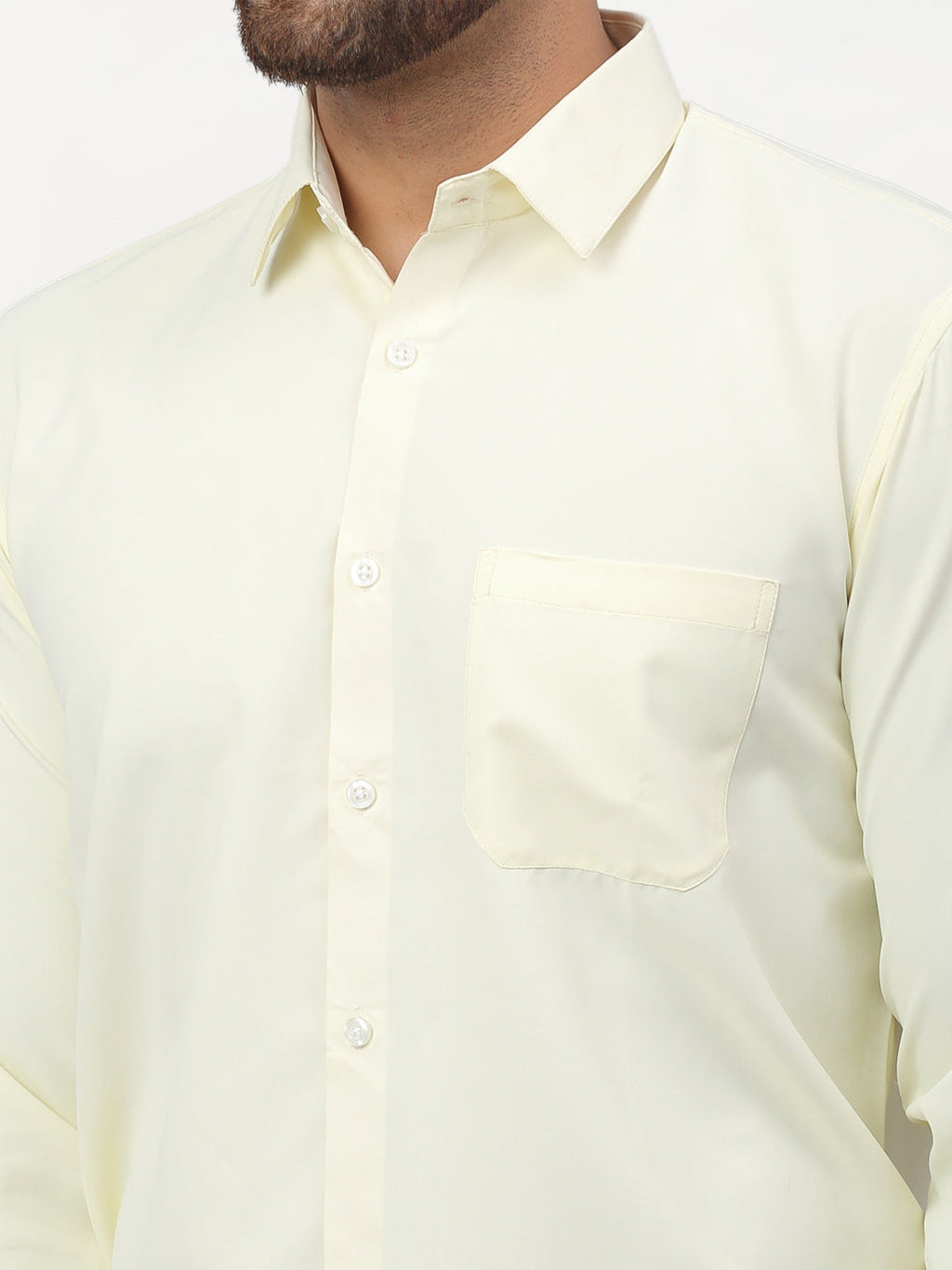 Jainish Yellow Men's Solid Formal Shirts ( SF 777Lemon ) - Distacart