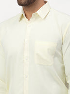 Jainish Yellow Men's Solid Formal Shirts ( SF 777Lemon ) - Distacart