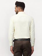 Jainish Yellow Men's Solid Formal Shirts ( SF 777Lemon ) - Distacart